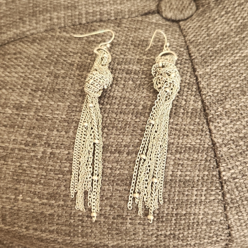 Bcbg costume silver earrings